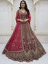 Pink Pure Soft Orgenza Sequins Work Bridal Lehenga Choli Organza Lehenga Choli Anant Tex Exports Pvt.Ltd..