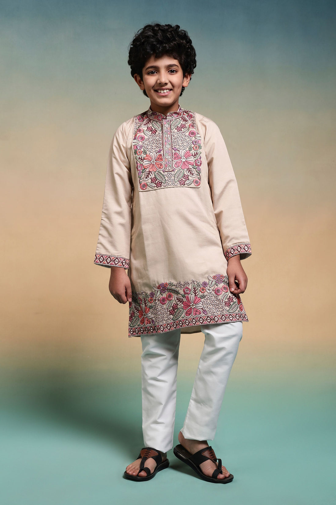 Chiku Pure Viscose Silk Kids Boy Kurta Pajama 