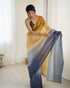 Yellow shaded Pure Soft Candy Crush Silk Ready to Wear Saree 