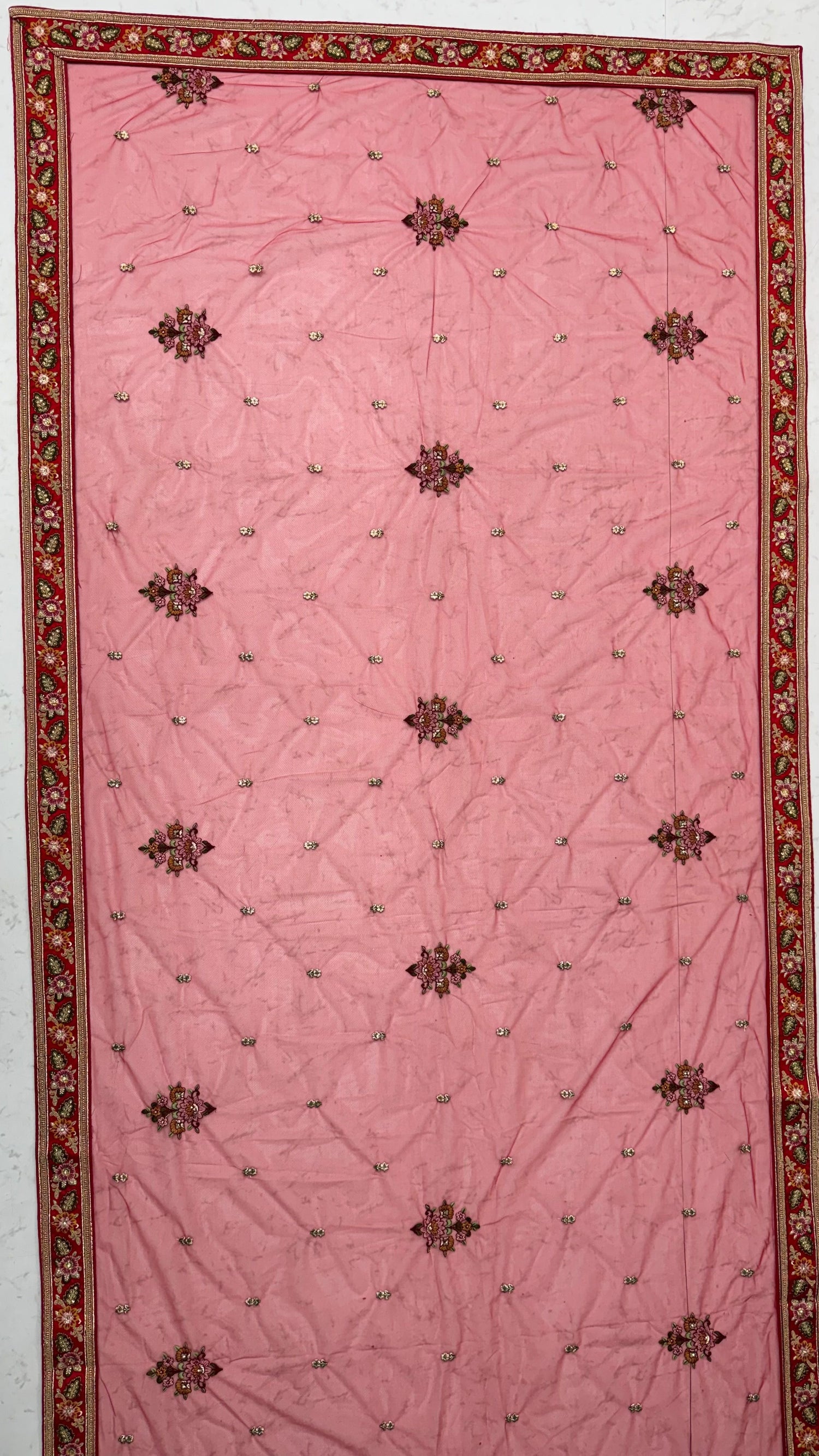 Red Pure Soft Gadhwal Silk Heavy Embroidery Work Bridal Lehenga Choli