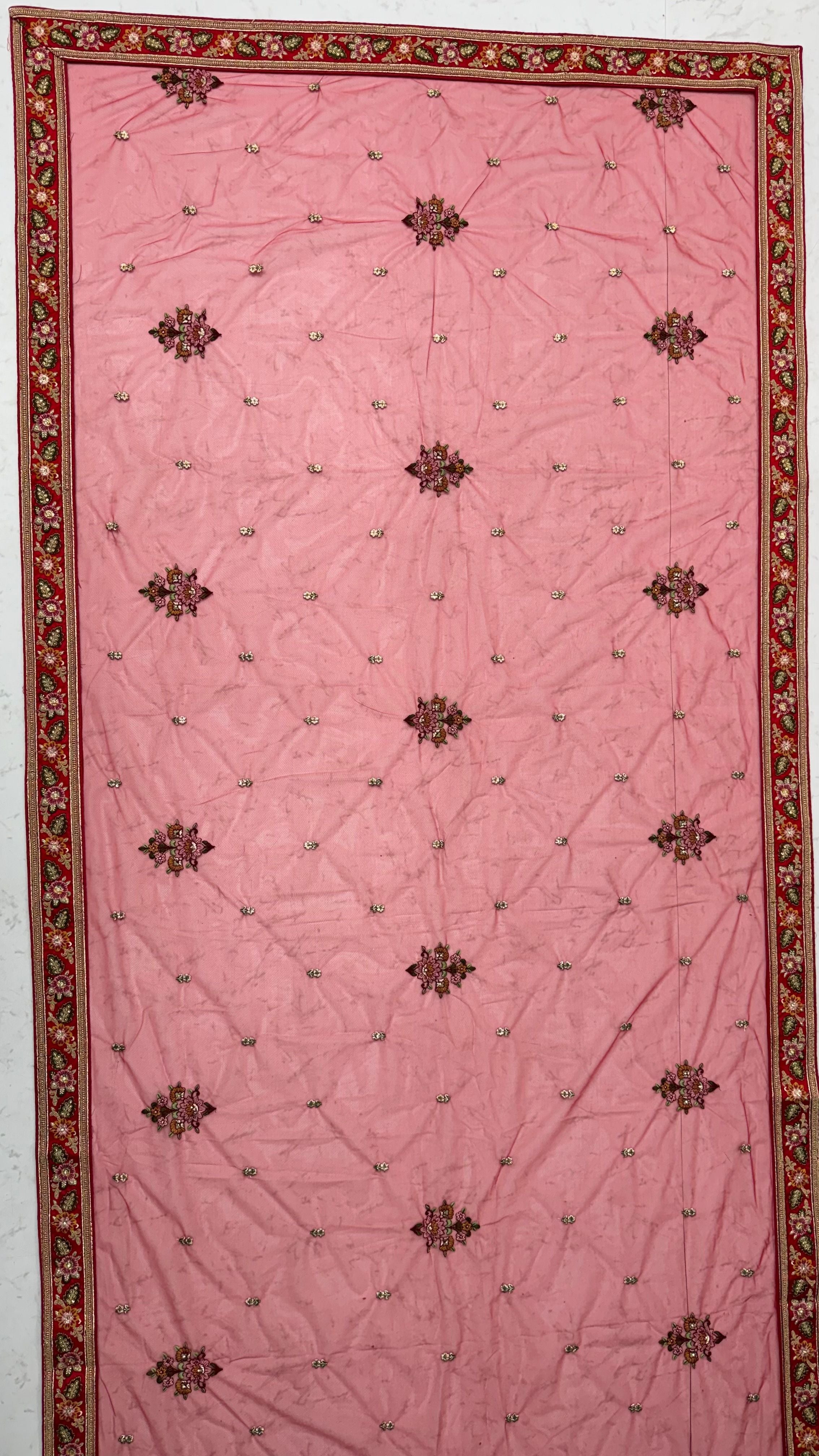 Red Pure Soft Gadhwal Silk Heavy Embroidery Work Bridal Lehenga Choli