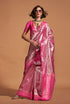Mauvelous Pink Woven Kanjivaram Banarasi Silk Saree Kanjivaram Saree Anant Tex Exports Pvt.Ltd..