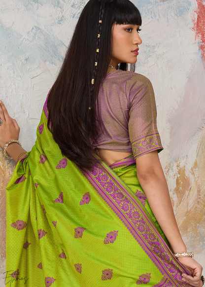 Green Jacquard Kanjivaram Silk Saree 