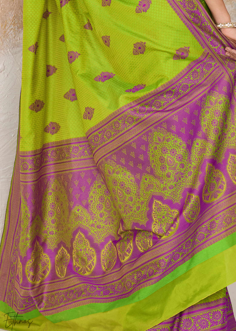 Green Jacquard Kanjivaram Silk Saree 