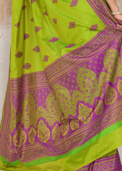 Green Jacquard Kanjivaram Silk Saree 