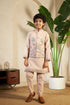 Chiku Pure Viscose Silk Silk Kids Boy Kurta Pajama With Koti Jacket 