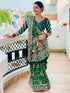 Green Color Heavy Gharchola Full Embroidery Wrok With Diamond Gharchola Saree
