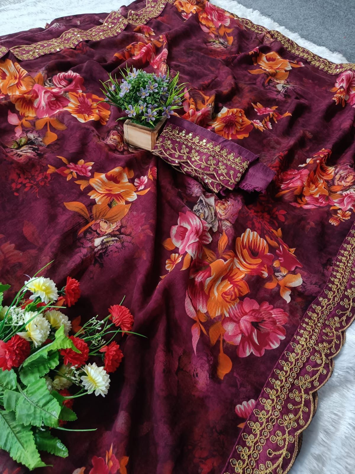 Sequins Saree