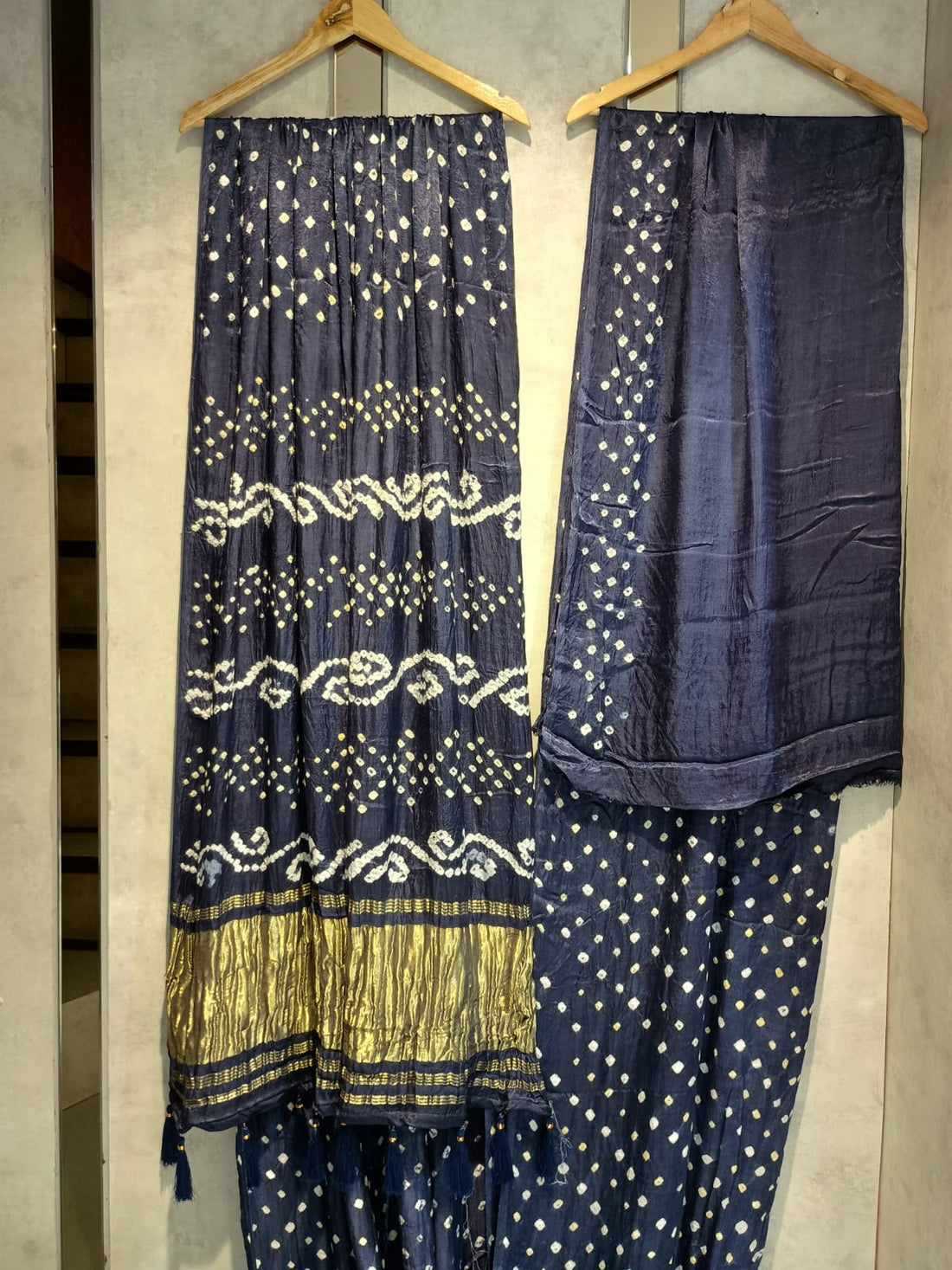 Pure Gajji Silk Lagadi Patta Saree