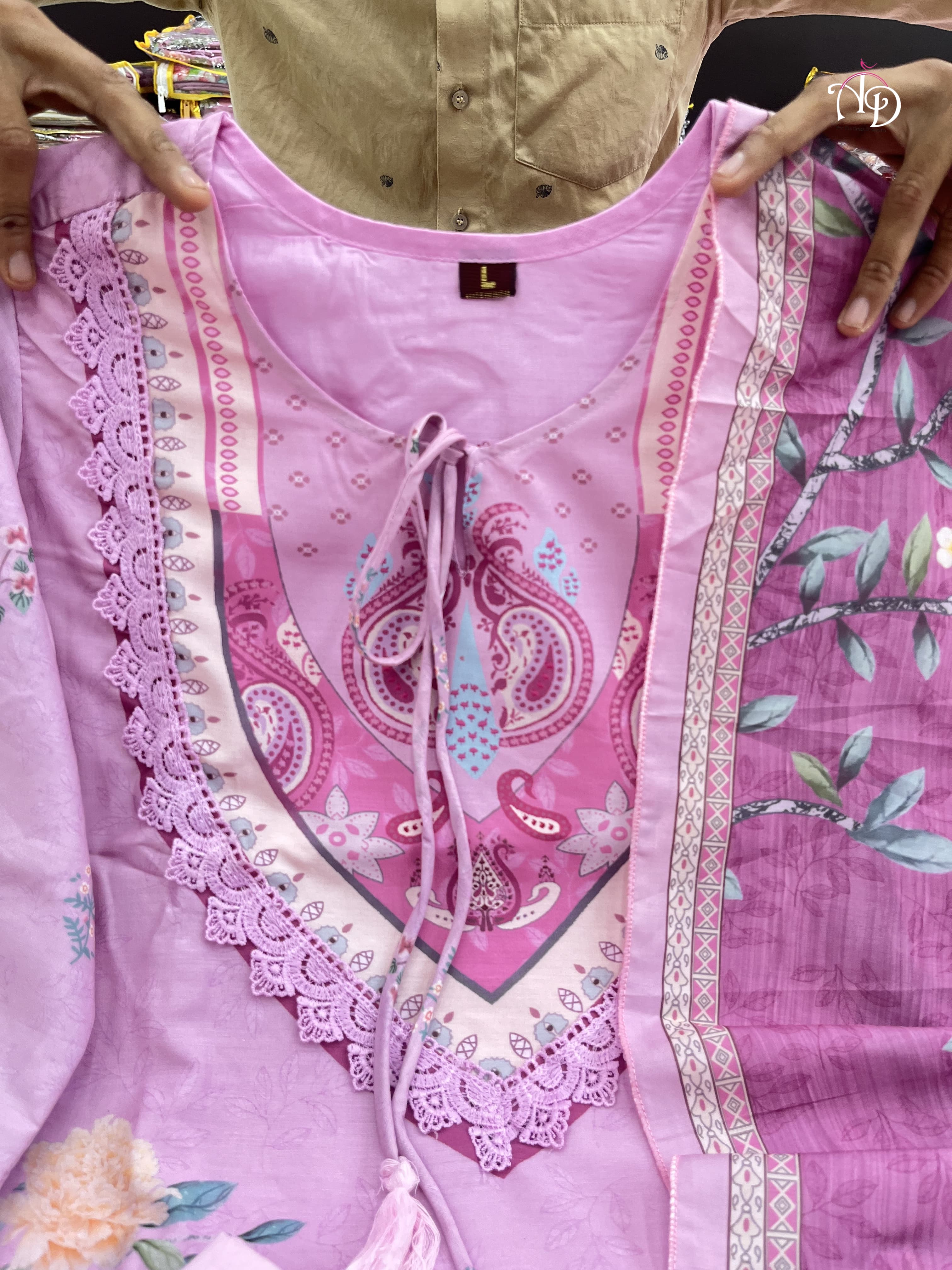 Lilac Pure Soft Muslin