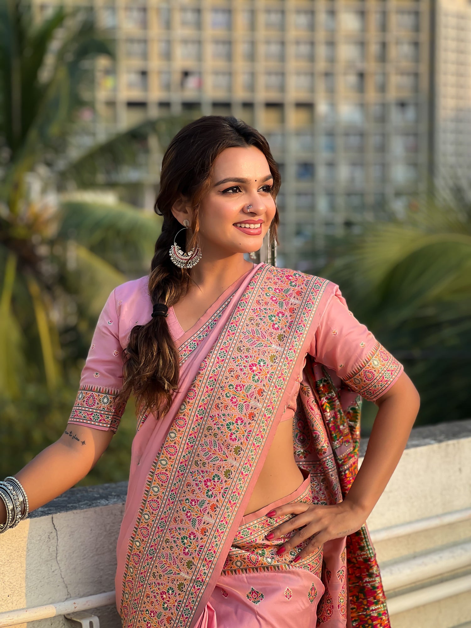 Kashmiri Pashmina Silk Saree
