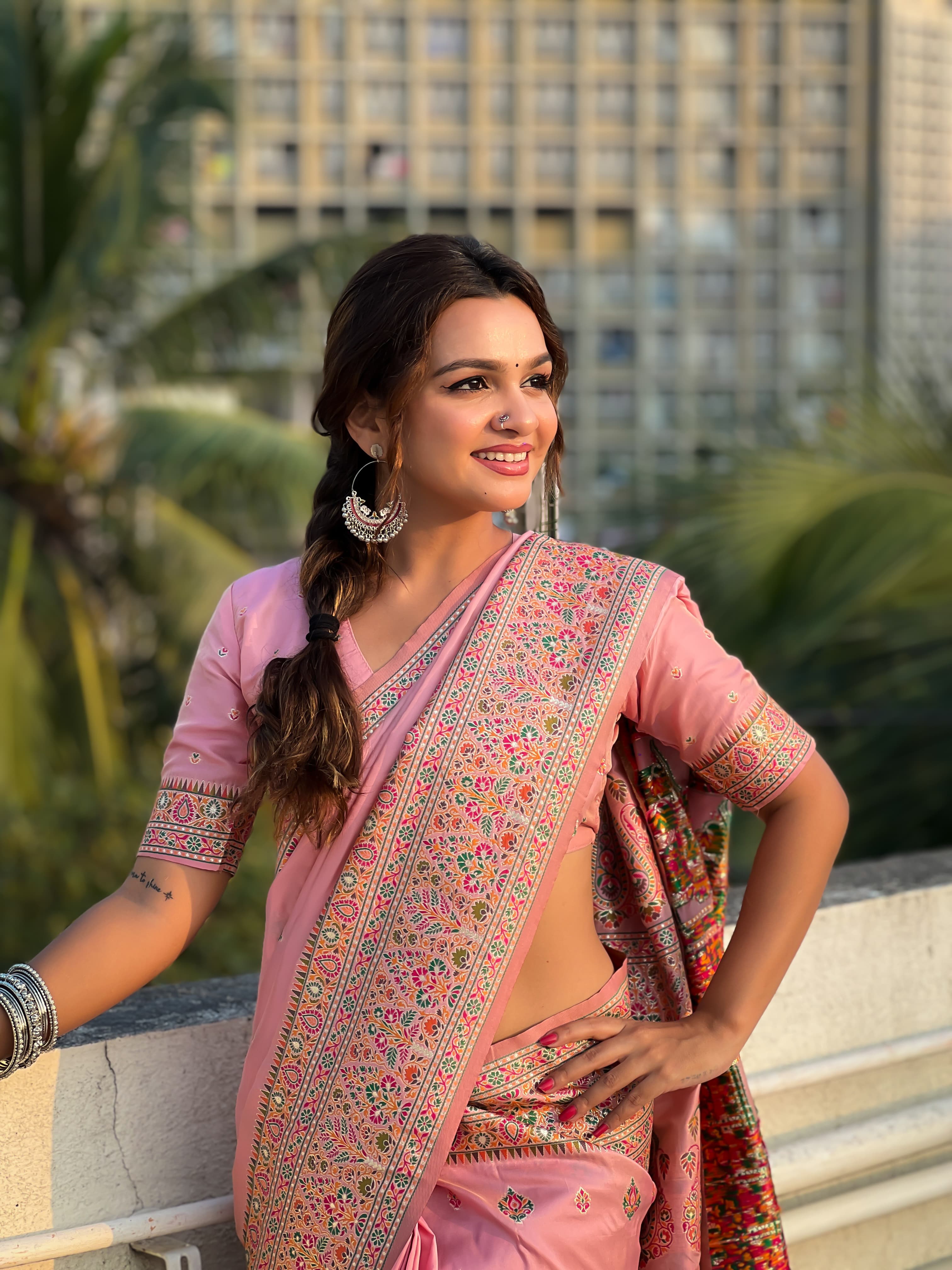 Kashmiri Pashmina Silk Saree