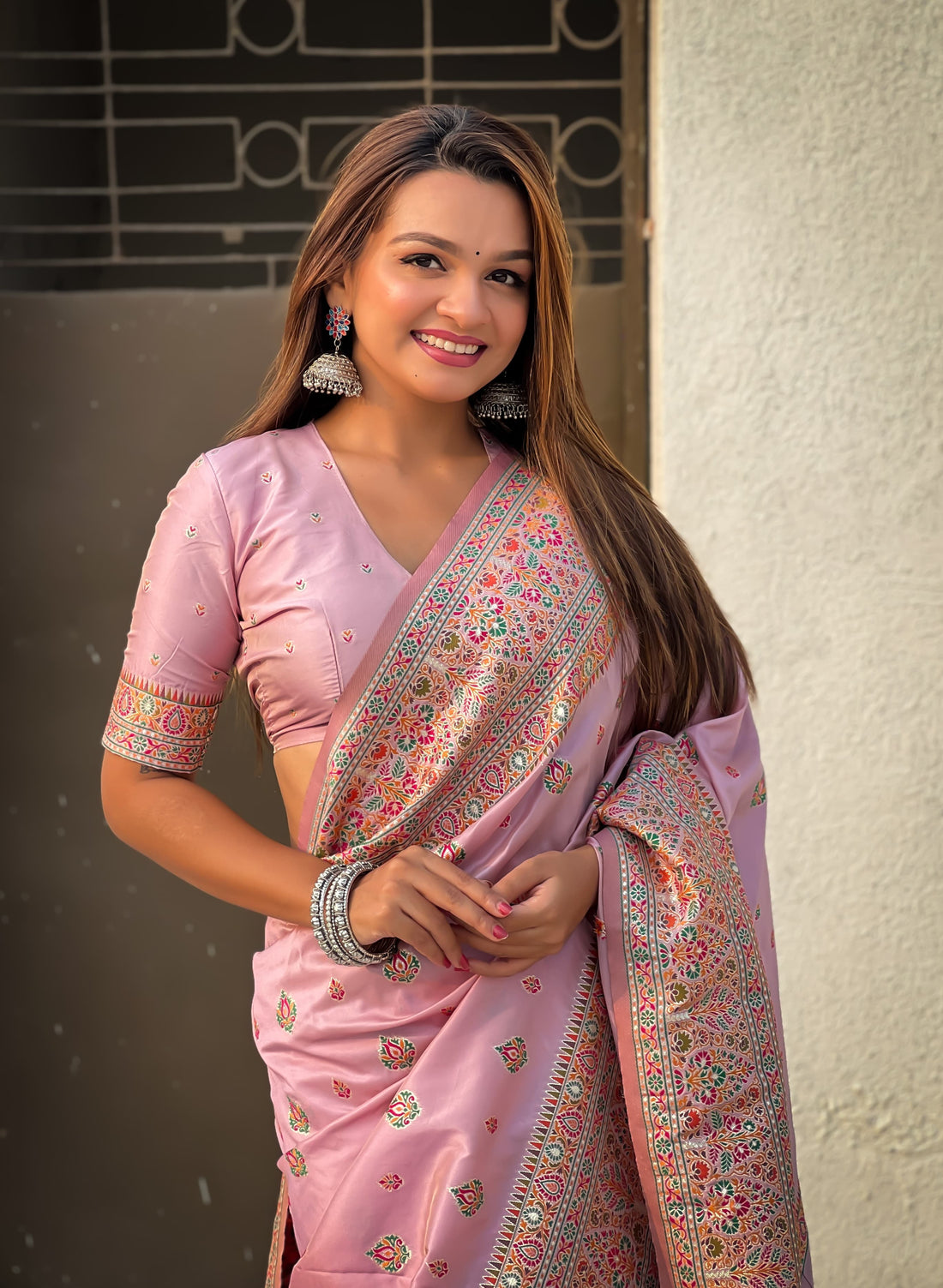 Kashmiri Pashmina Silk Saree