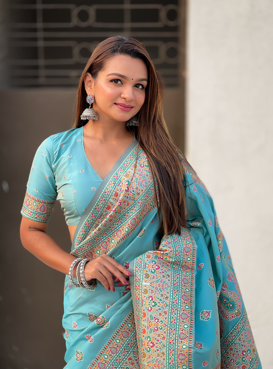 Kashmiri Pashmina Silk Saree