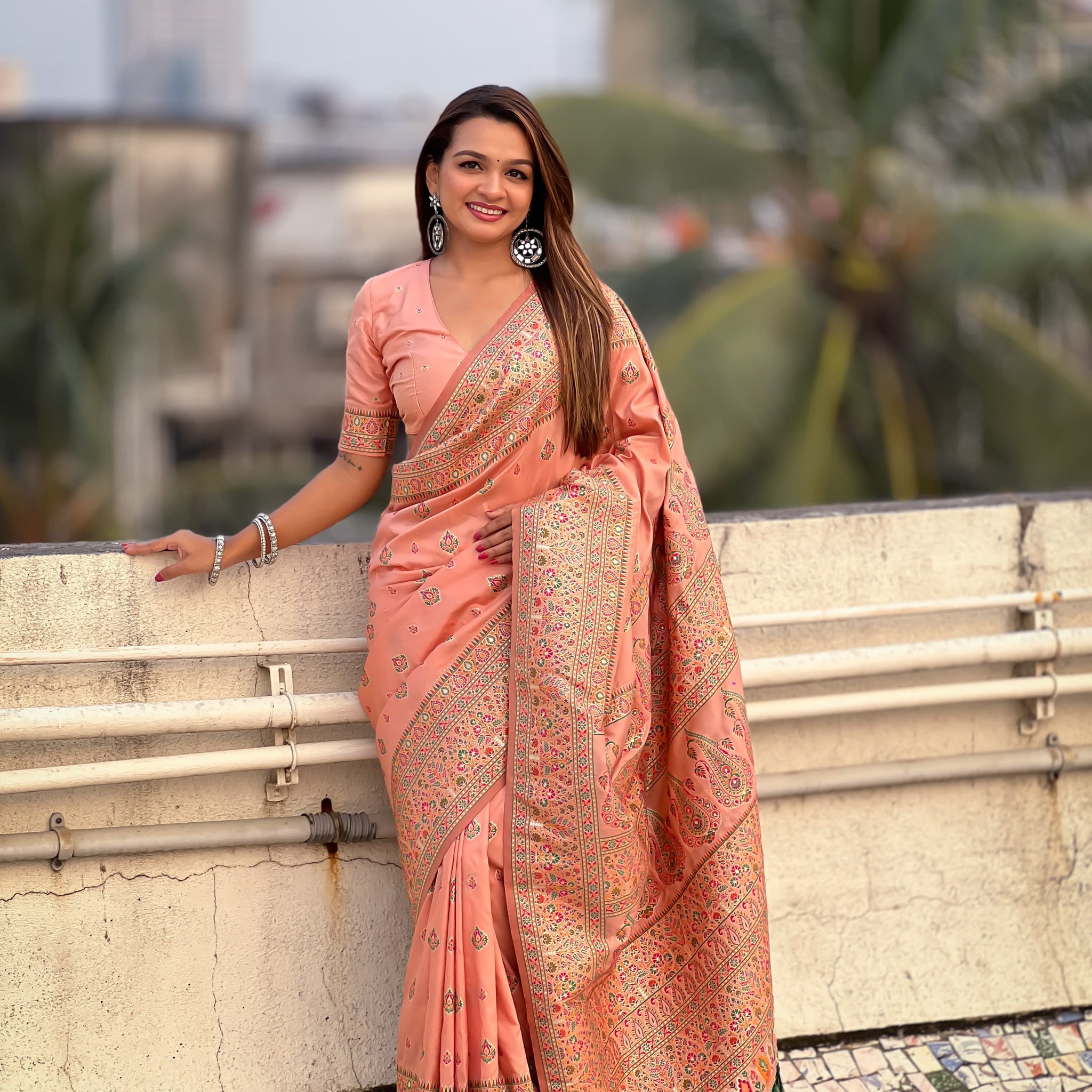 Kashmiri Pashmina Silk Saree