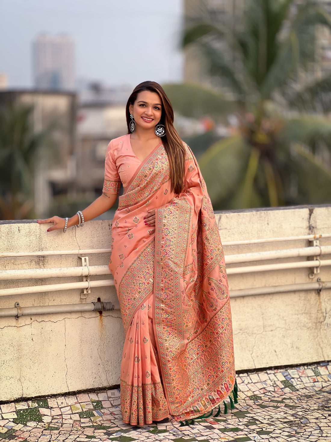 Kashmiri Pashmina Silk Saree