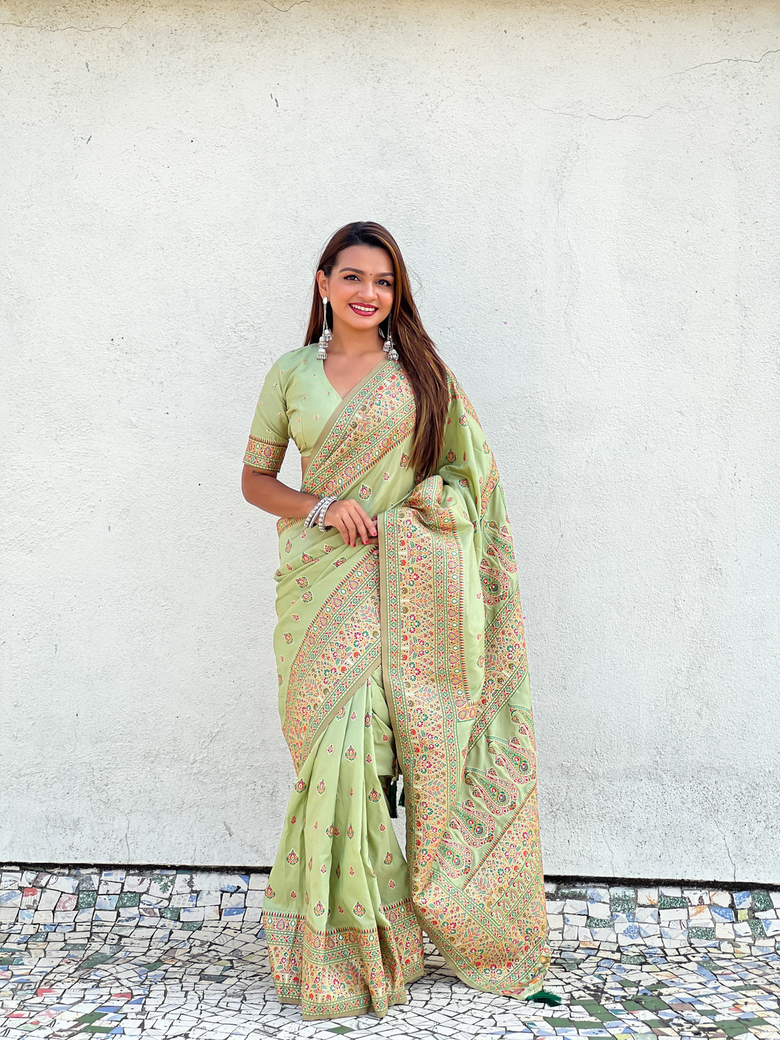 Kashmiri Pashmina Silk Saree