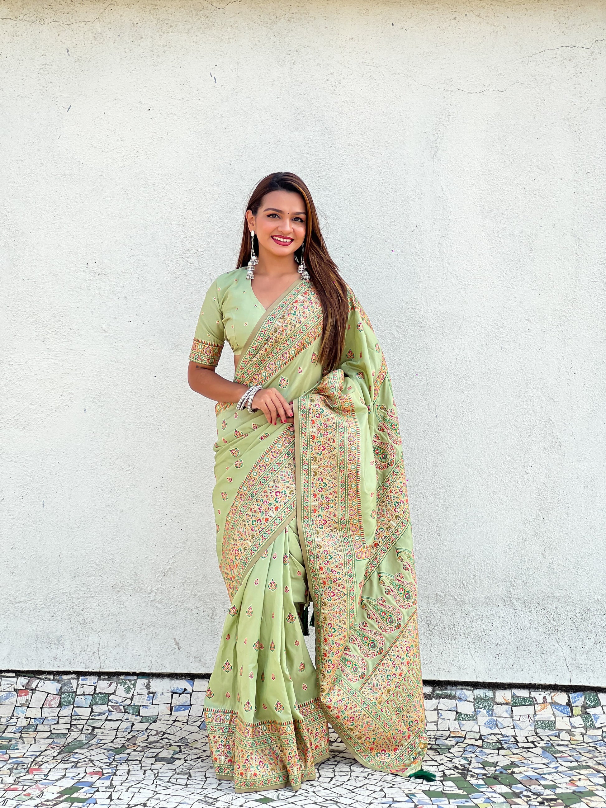 Kashmiri Pashmina Silk Saree