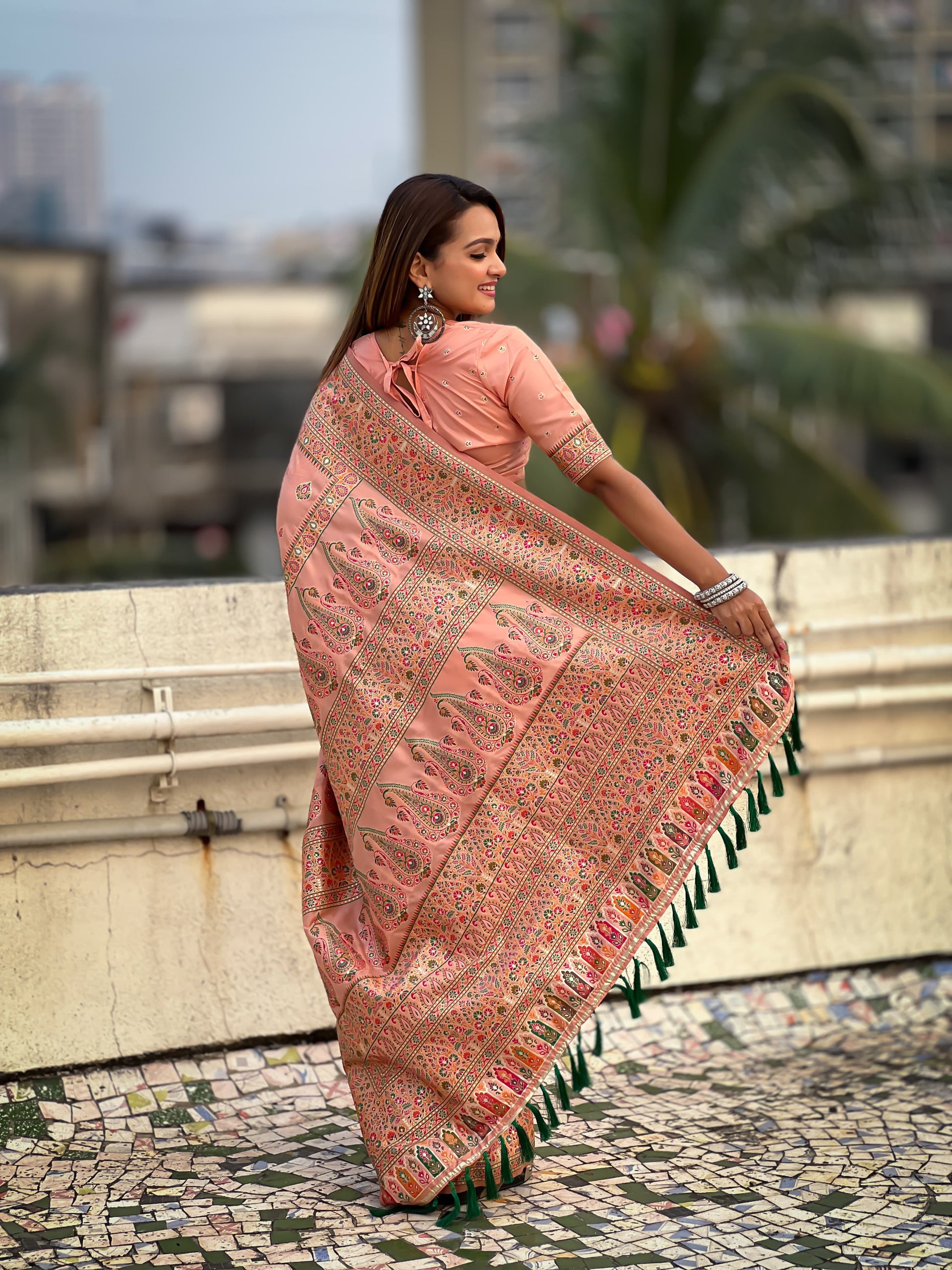 Kashmiri Pashmina Silk Saree