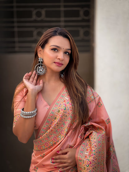 Kashmiri Pashmina Silk Saree
