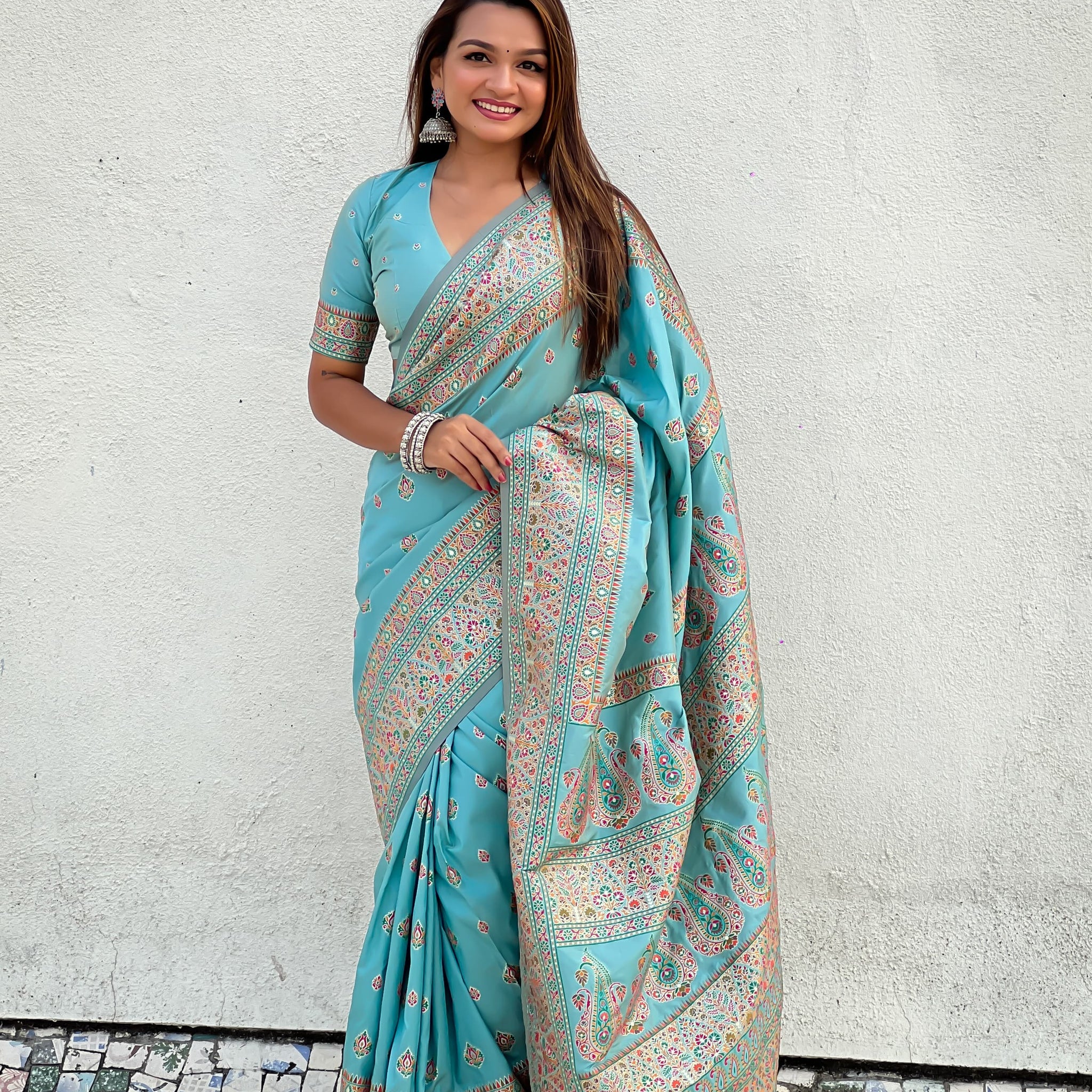 Kashmiri Pashmina Silk Saree