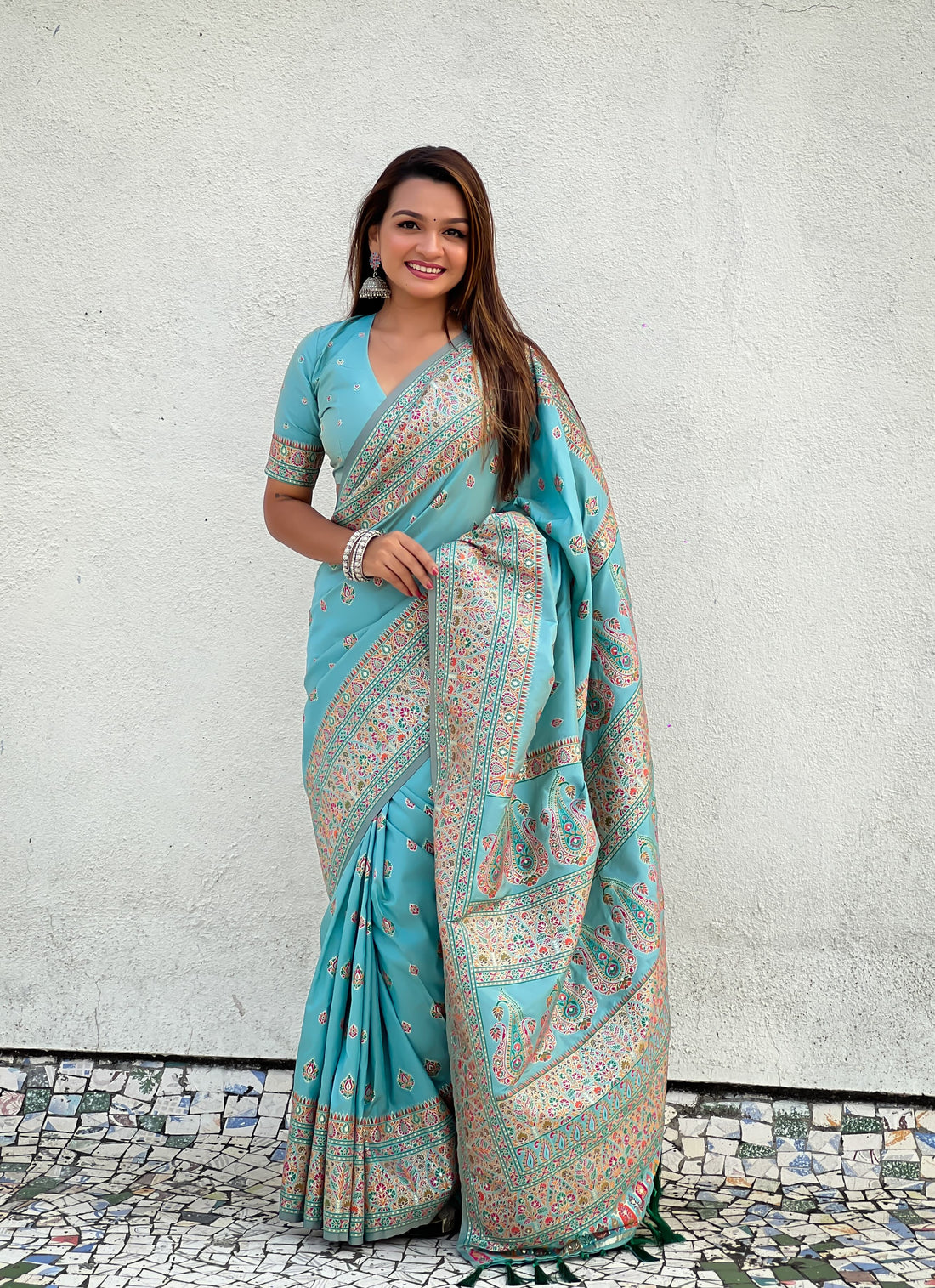 Kashmiri Pashmina Silk Saree