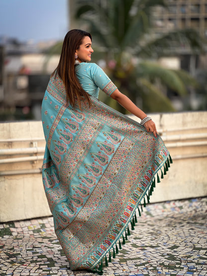 Kashmiri Pashmina Silk Saree