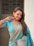 Kashmiri Pashmina Silk Saree