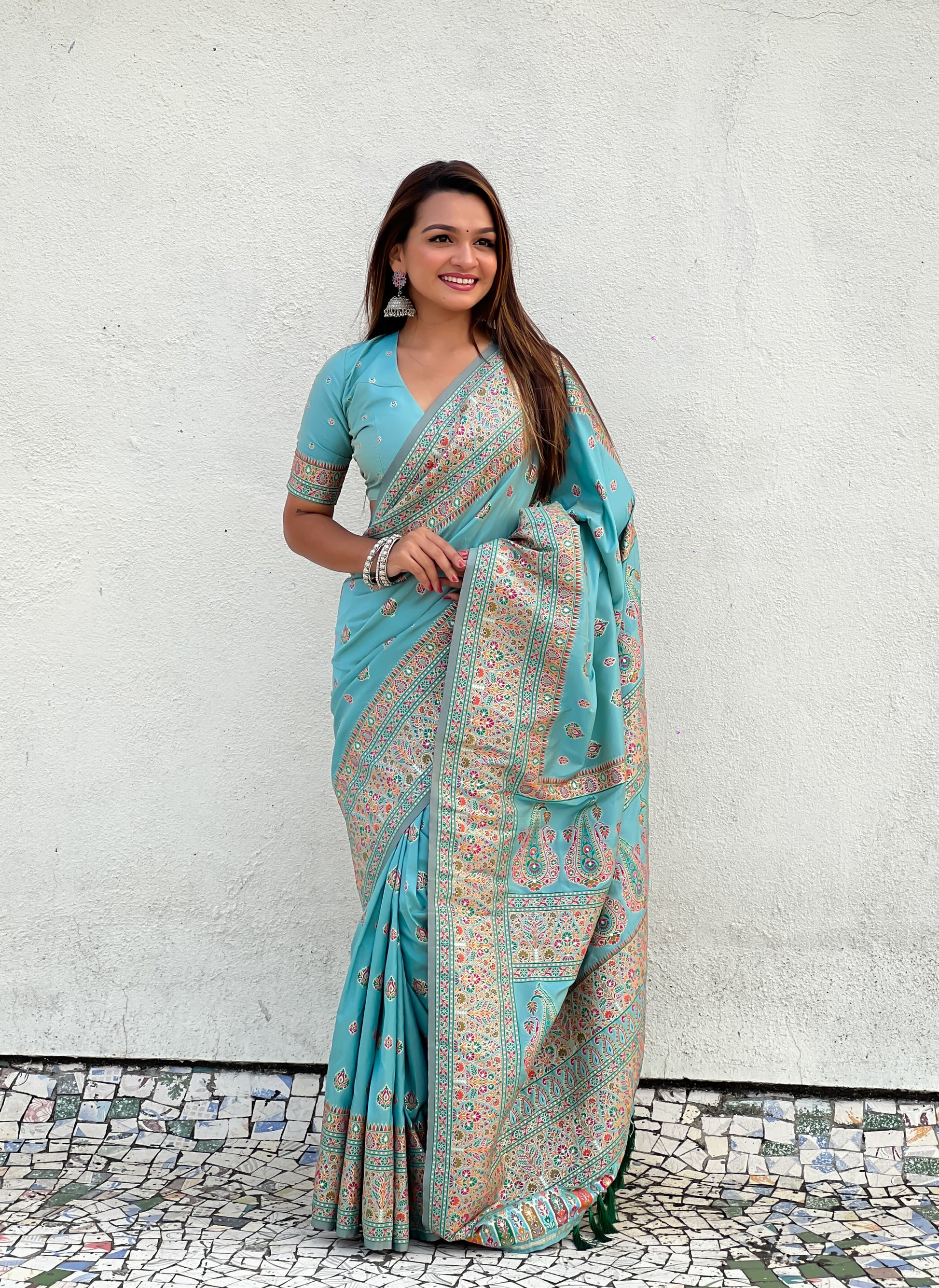 Kashmiri Pashmina Silk Saree