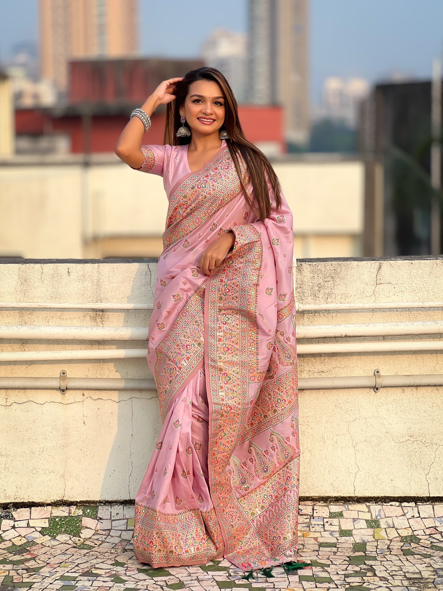 Kashmiri Pashmina Silk Saree