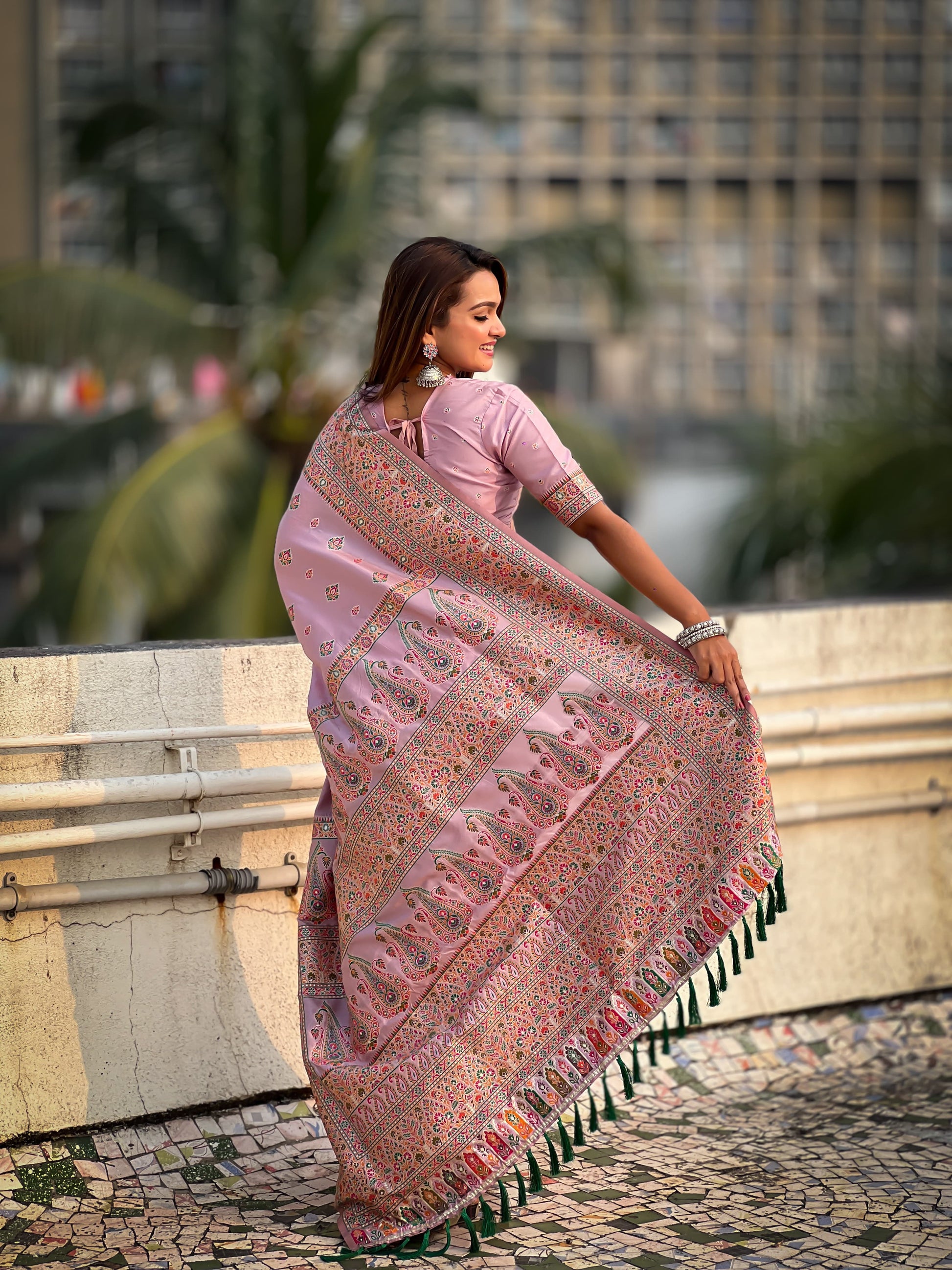 Kashmiri Pashmina Silk Saree