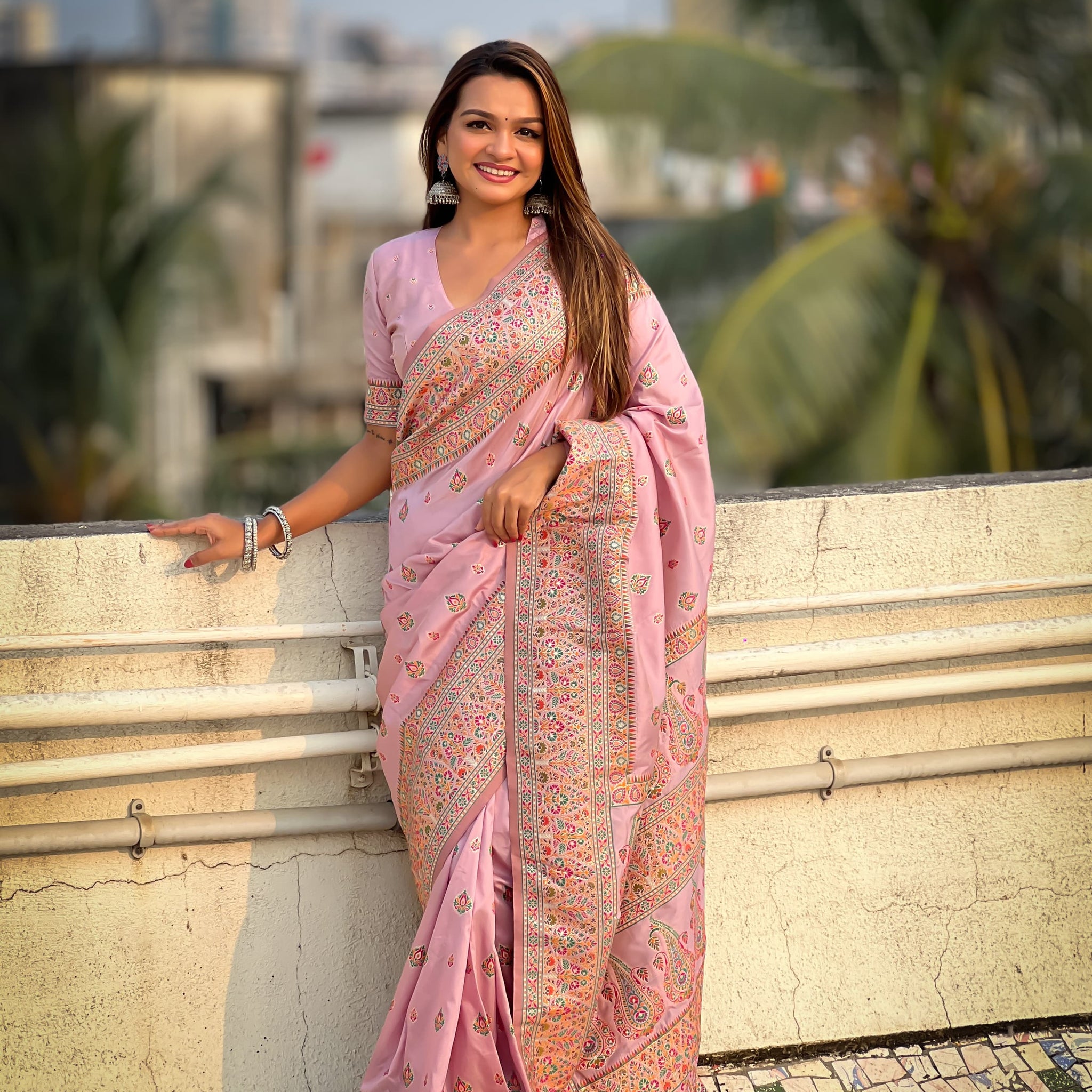 Kashmiri Pashmina Silk Saree