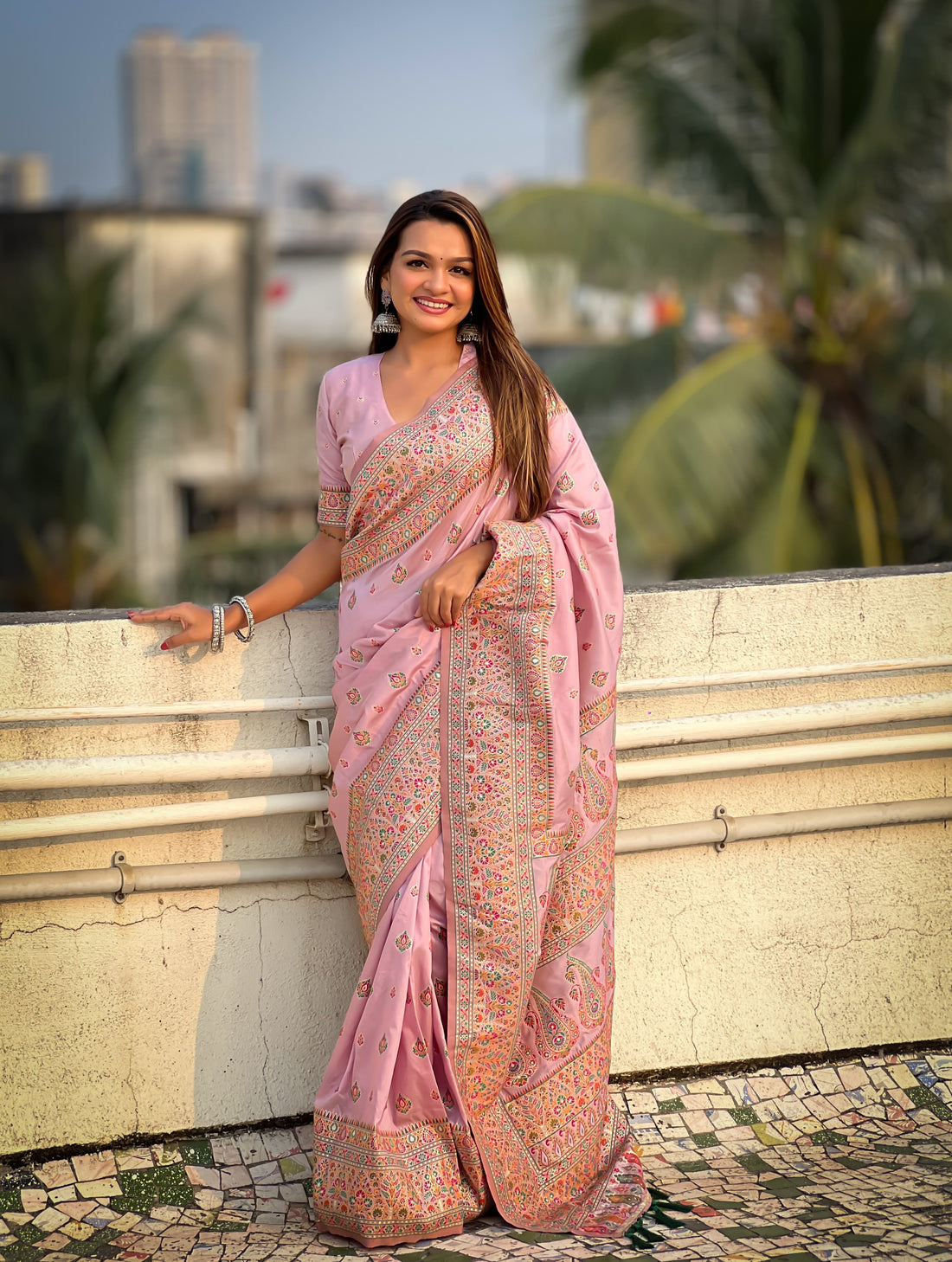 Kashmiri Pashmina Silk Saree