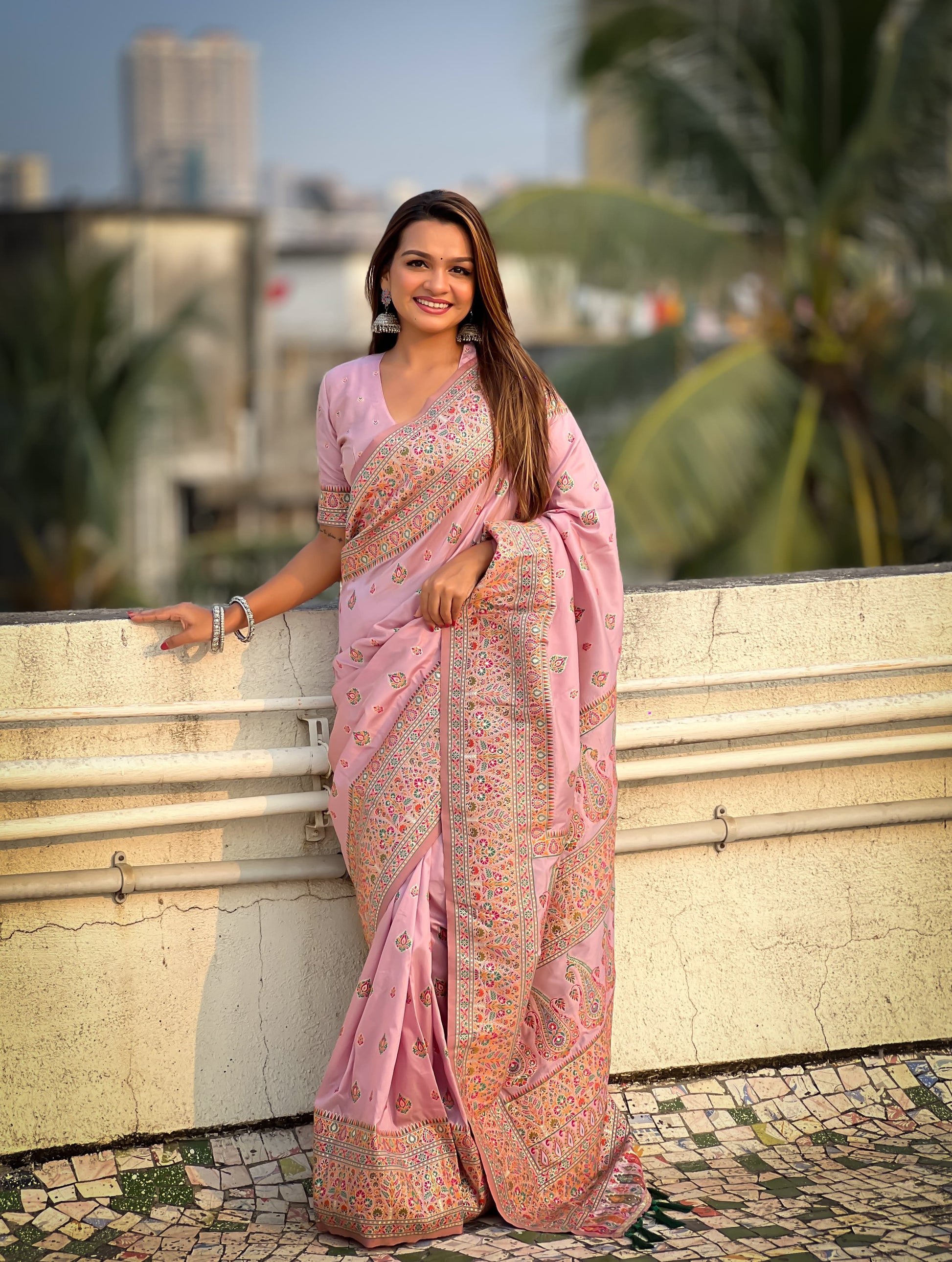 Kashmiri Pashmina Silk Saree