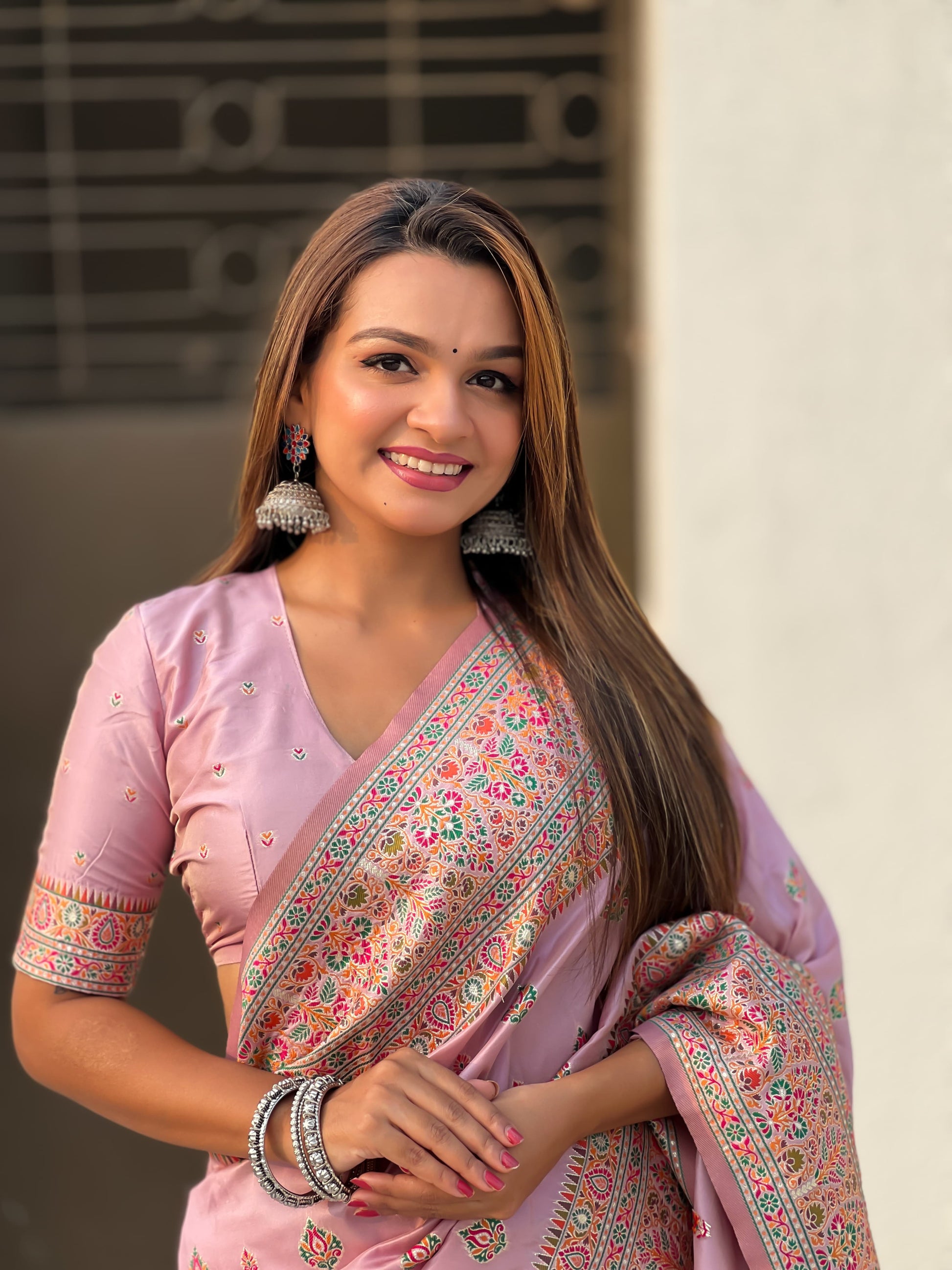 Kashmiri Pashmina Silk Saree