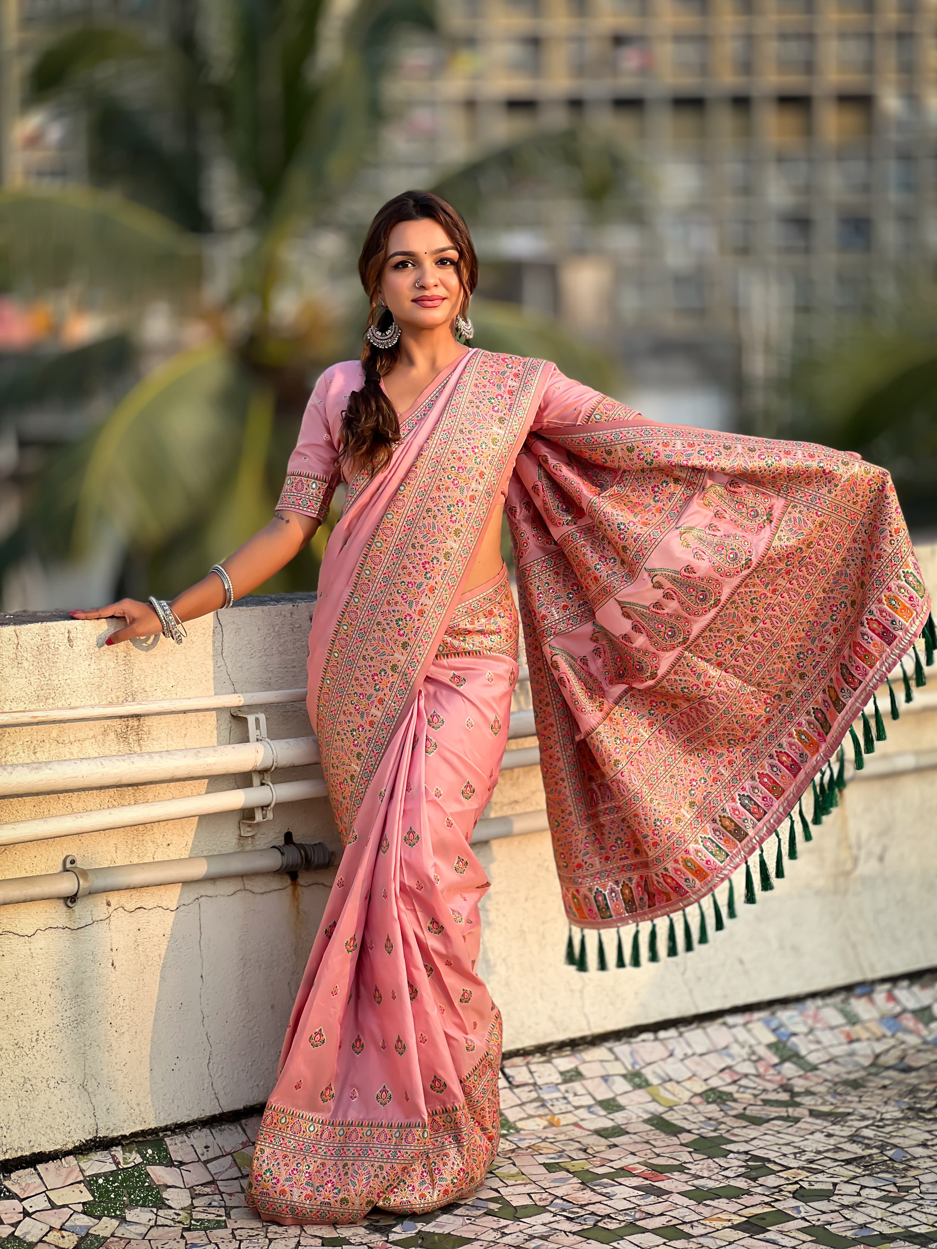 Kashmiri Pashmina Silk Saree