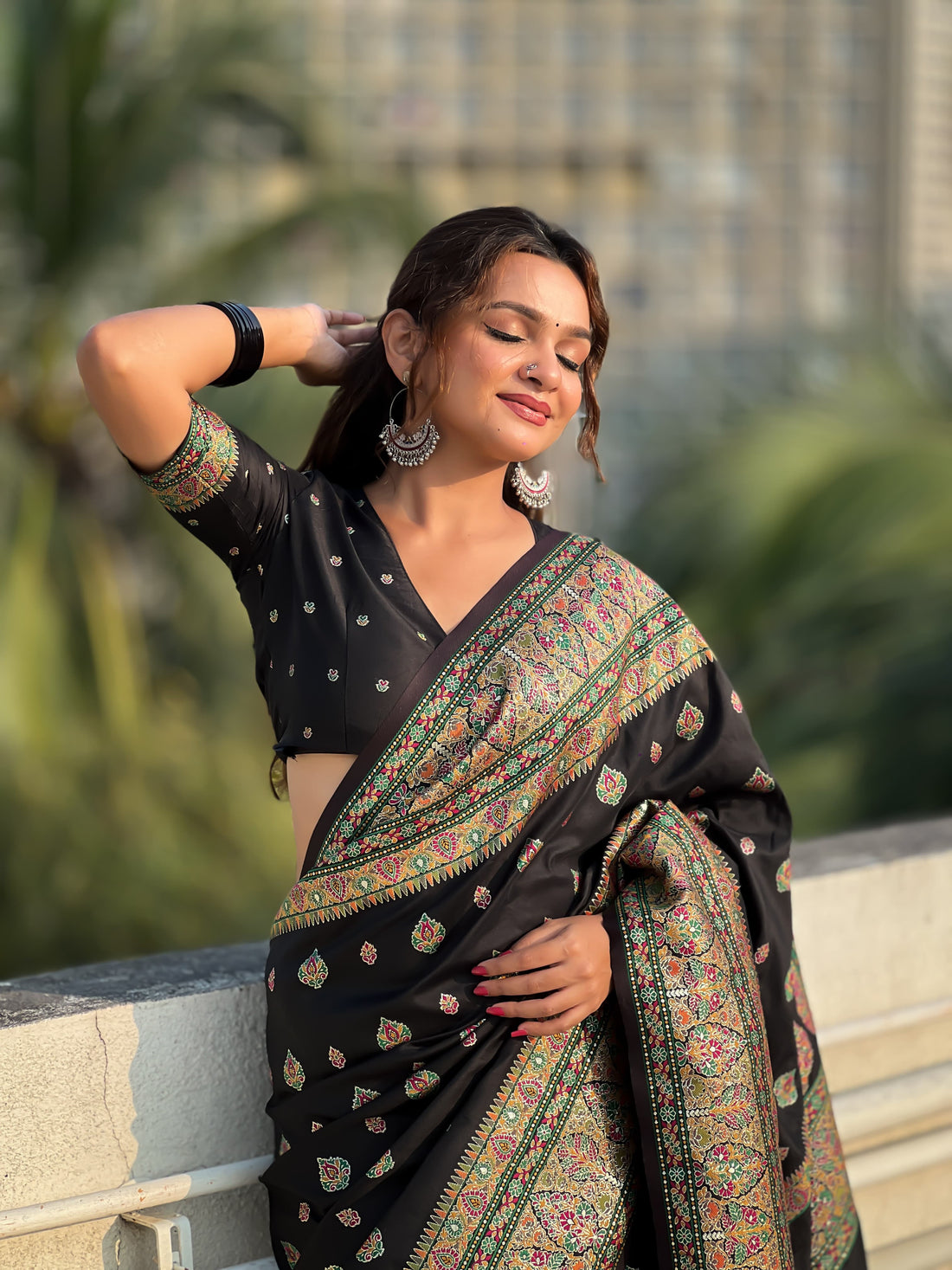Kashmiri Pashmina Silk Saree