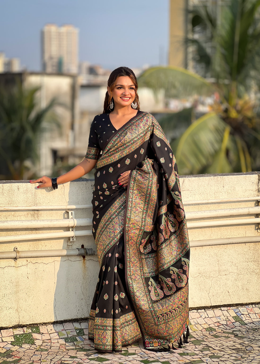 Kashmiri Pashmina Silk Saree