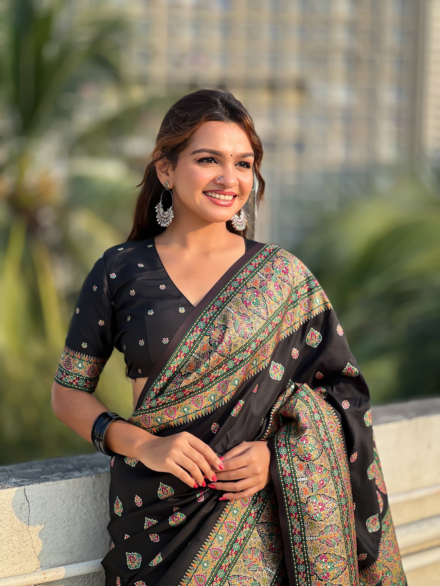 Kashmiri Pashmina Silk Saree