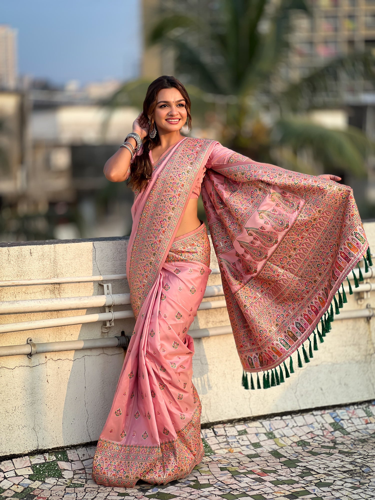 Kashmiri Pashmina Silk Saree