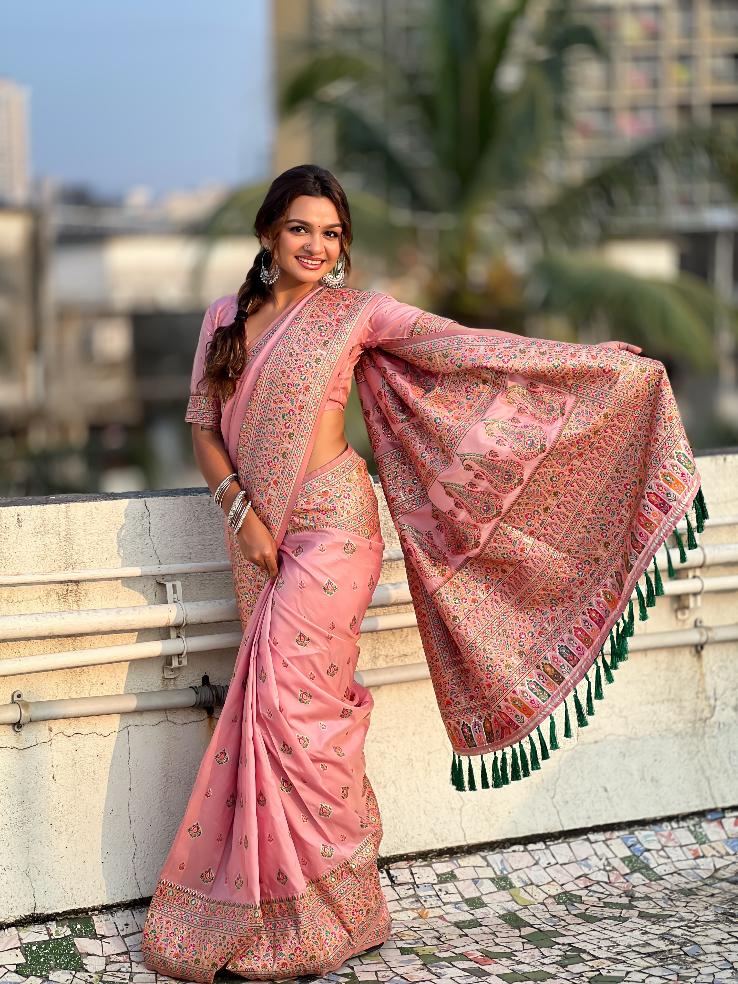 Kashmiri Pashmina Silk Saree