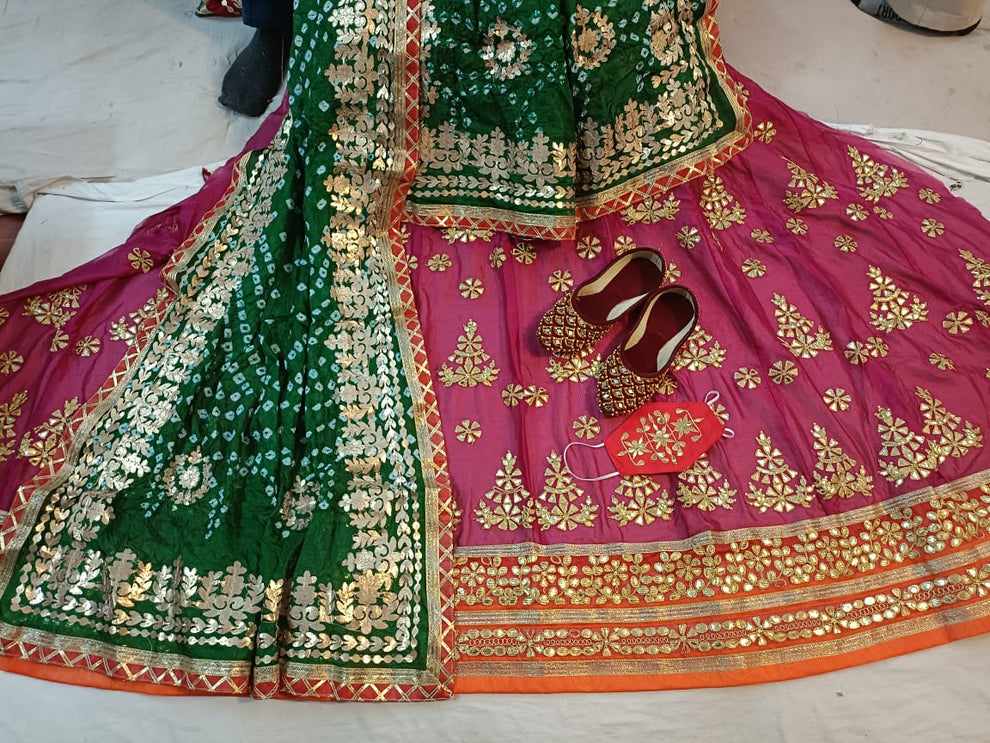 Rajasthani Traditional Uppada Silk Lehenga Choli