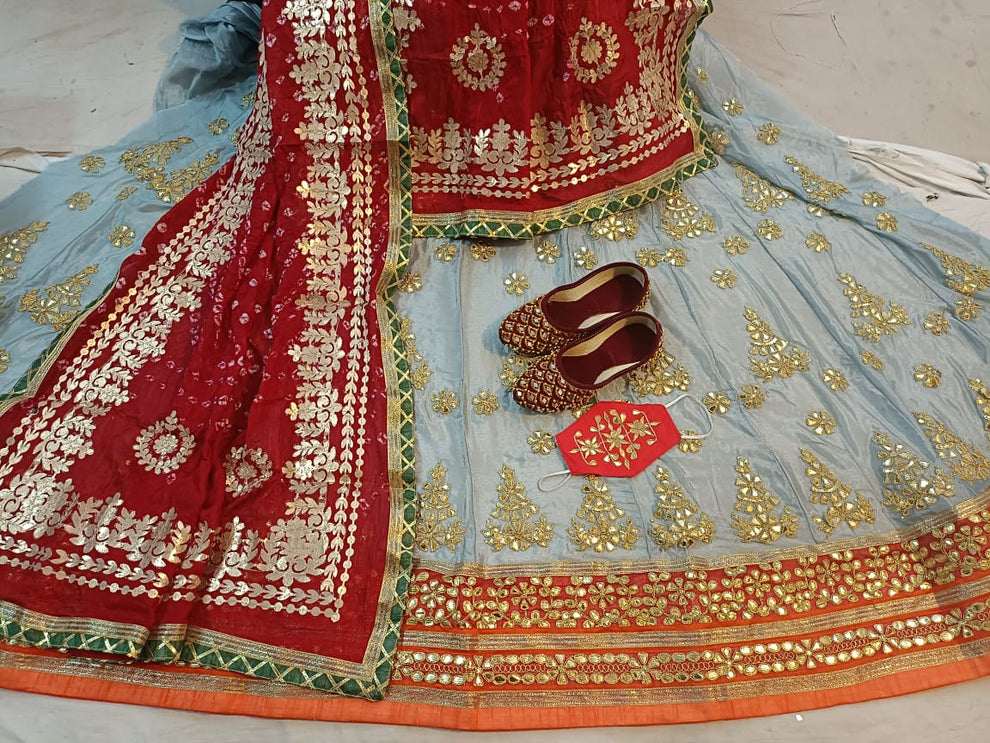 Rajasthani Traditional Uppada Silk Lehenga Choli