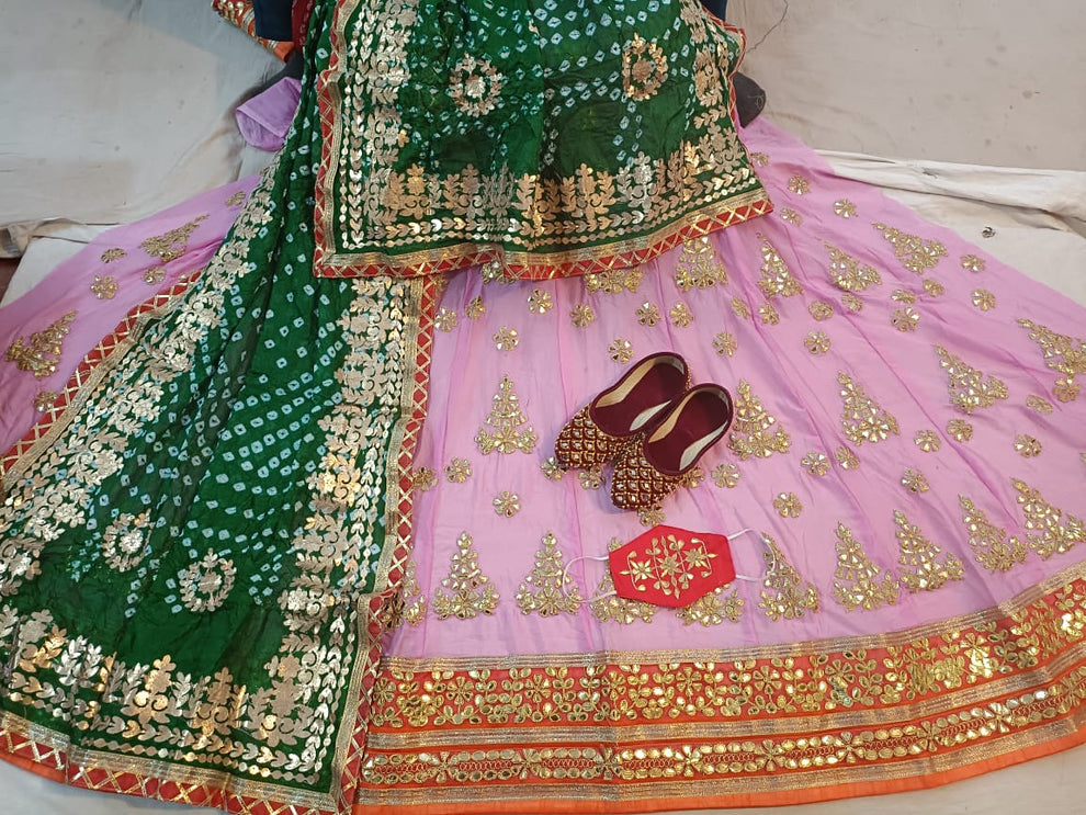 Rajasthani Traditional Uppada Silk Lehenga Choli