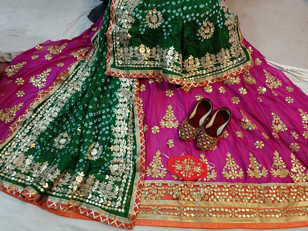 Rajasthani Traditional Uppada Silk Lehenga Choli