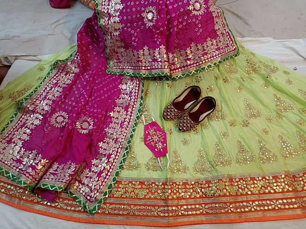 Rajasthani Traditional Uppada Silk Lehenga Choli