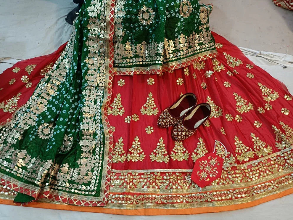 Rajasthani Traditional Uppada Silk Lehenga Choli