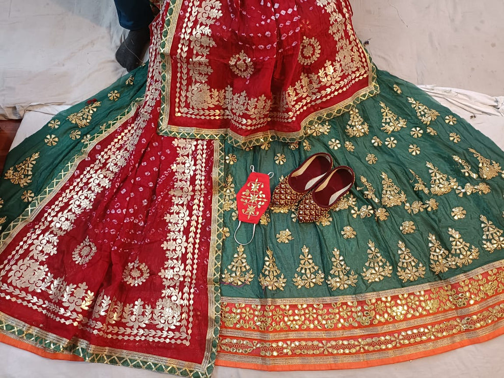 Rajasthani Traditional Uppada Silk Lehenga Choli