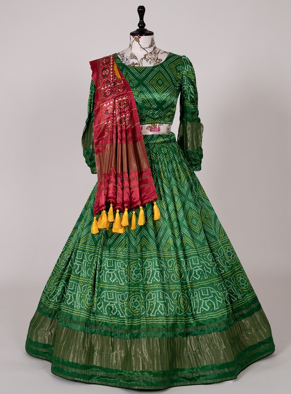 Beautiful Designer Gaji Silk Lehenga Choli Design 1622