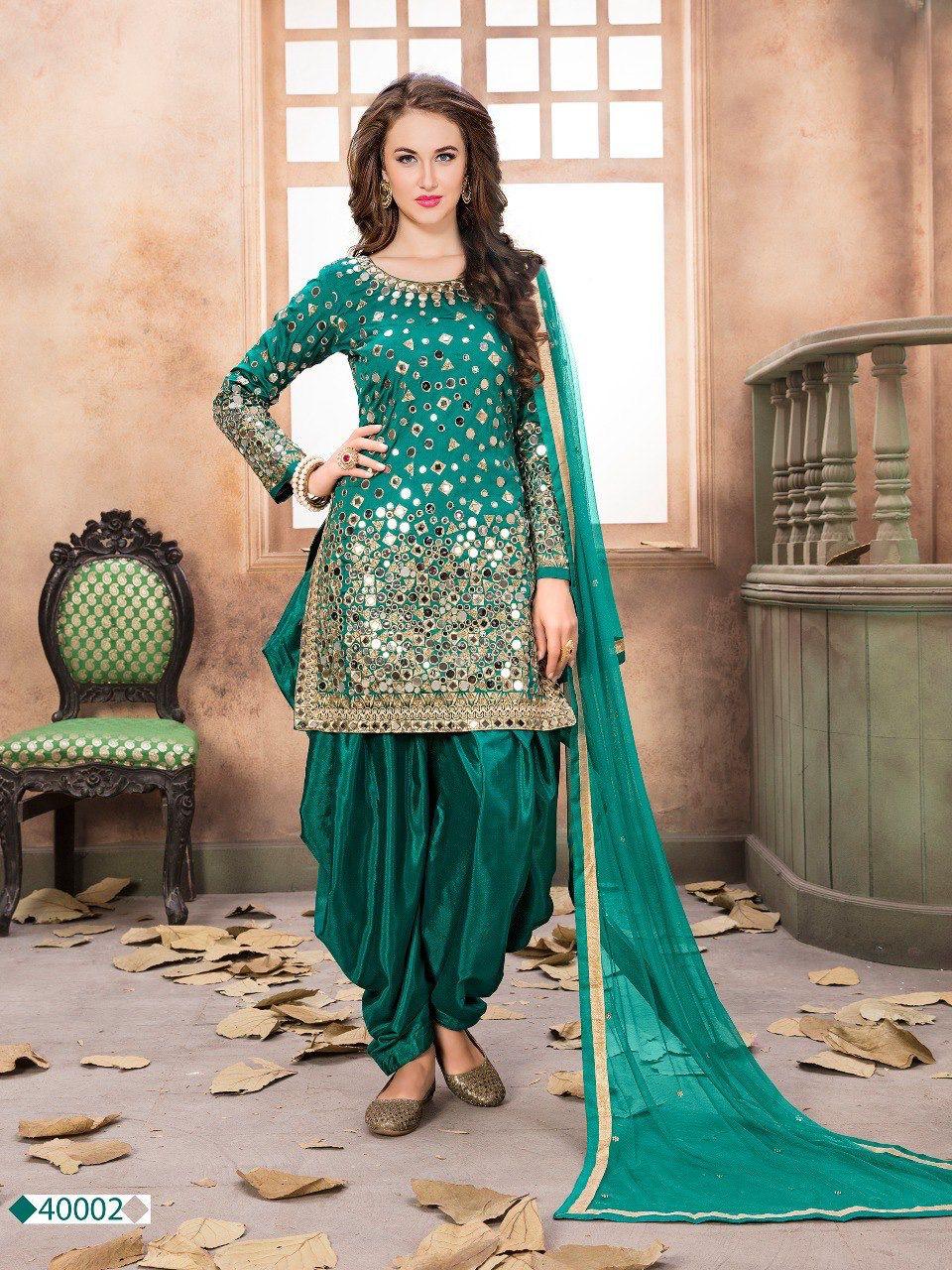 Aanaya 40000 Series Tapeta Silk Designer Punjabi Suit - Anant Exports